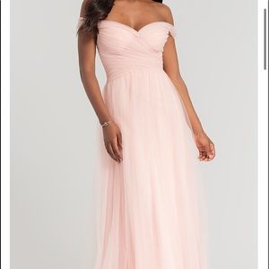 Kleinfeld ballet slipper bridesmaid dress